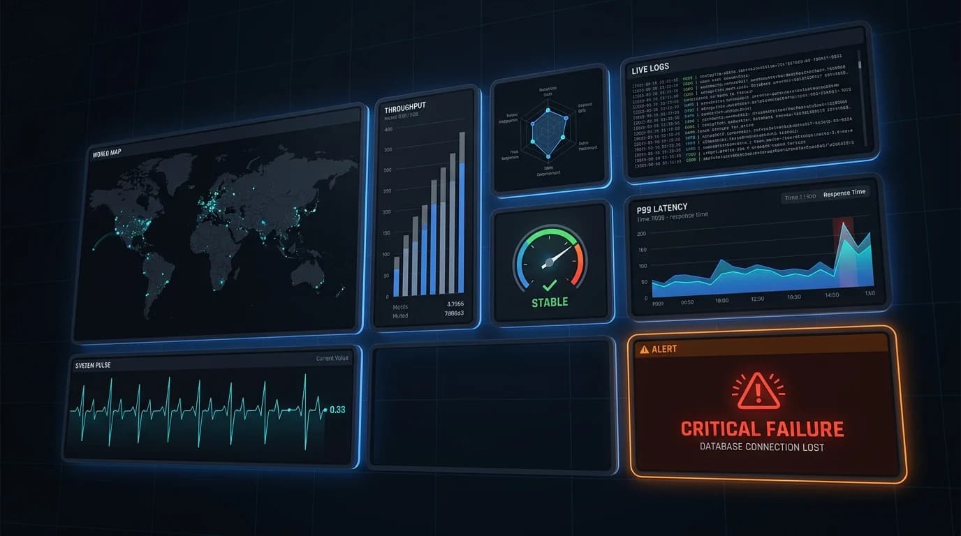 Monitoreo de procesos — Observabilidad · SLOs · Alertas en vivo